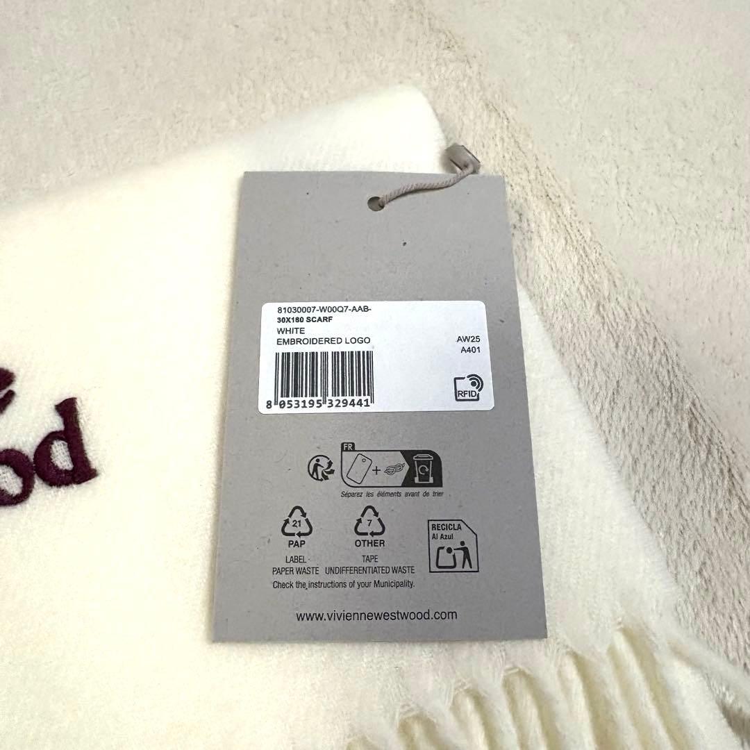 新品 未使用 ヴィヴィアン・ウエストウッド マフラー 白