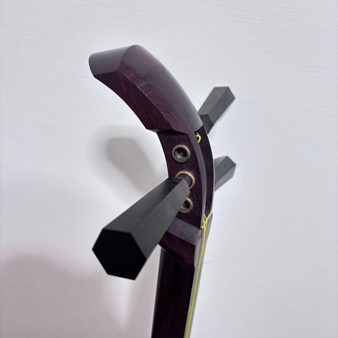 ■ 津軽三味線 子持 綾杉彫 紅木 二枚溝