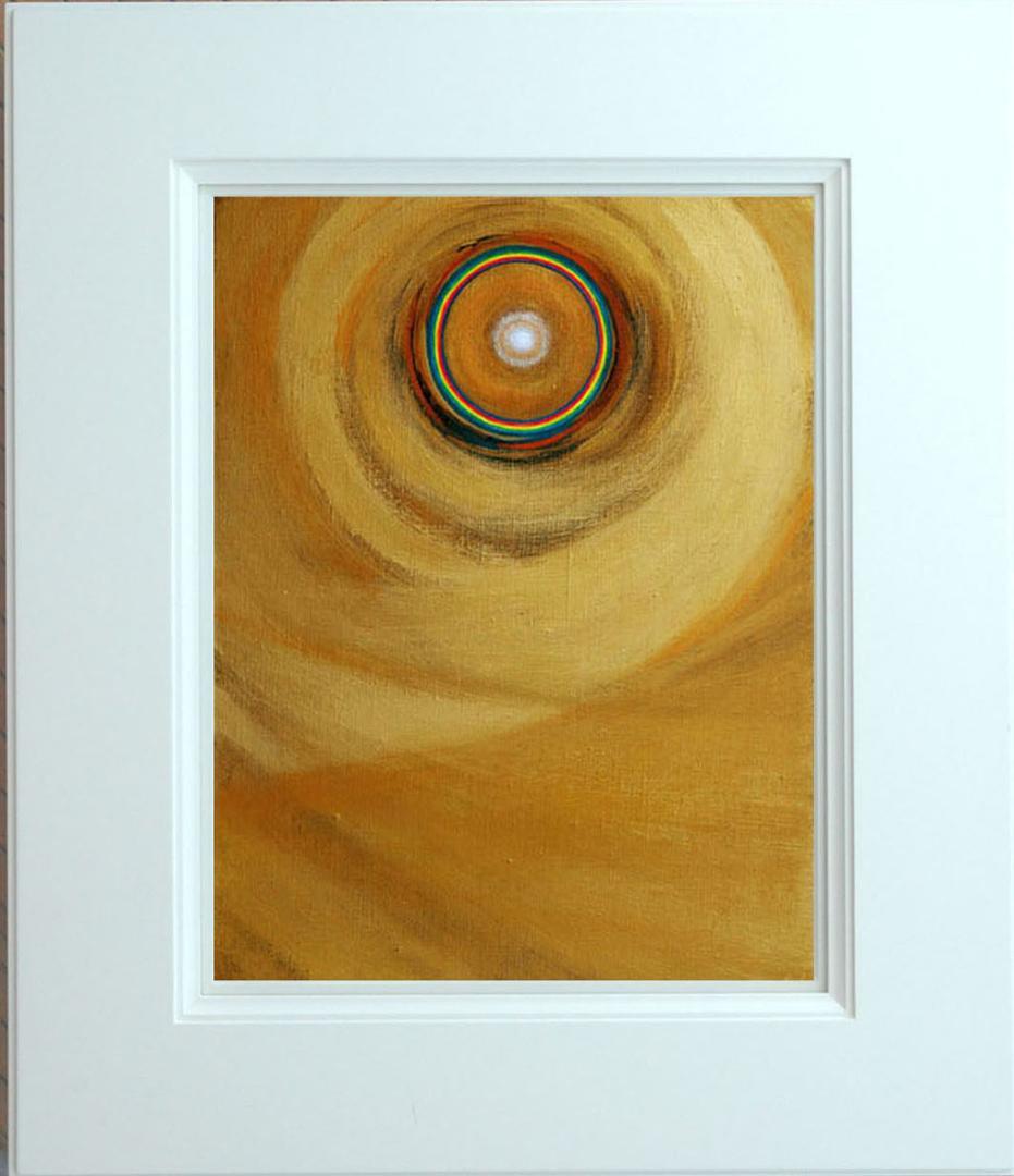 油絵 菅家令子 絵 絵画インテリア額付(青緑+金色の枠)F6-G252023祈り