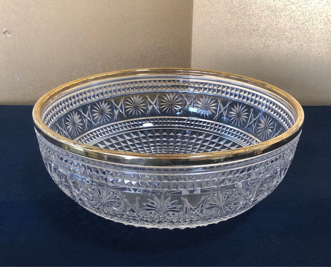 《R》茶道具 義山ガラス 平水指 水崎長寿 塗蓋付 共箱　250827G3