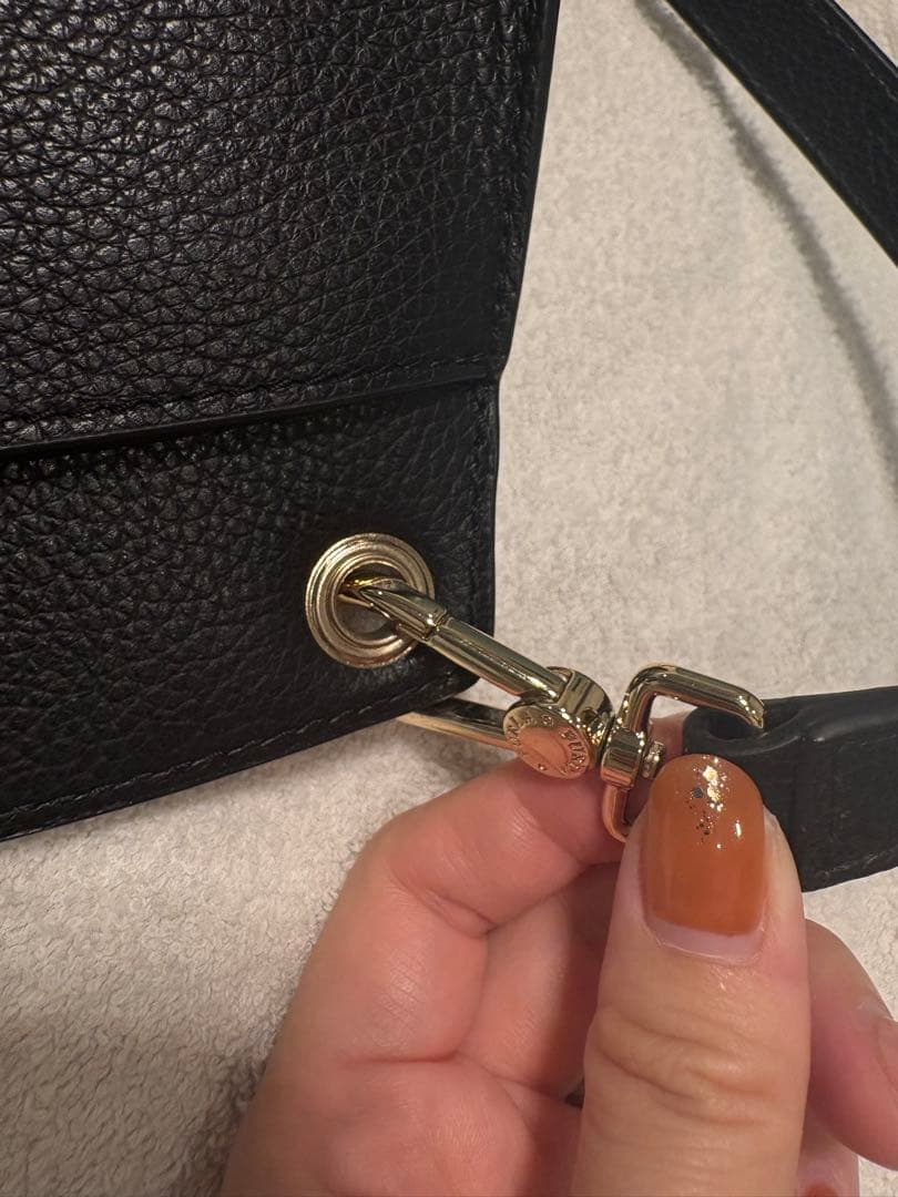 あ*き様 美品　FURLA ブラック ショルダーバッグ