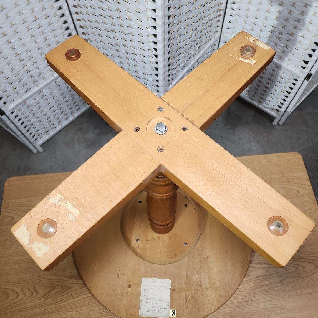 飛騨産業 キツツキ ラウンドテーブル アンティーク 美品