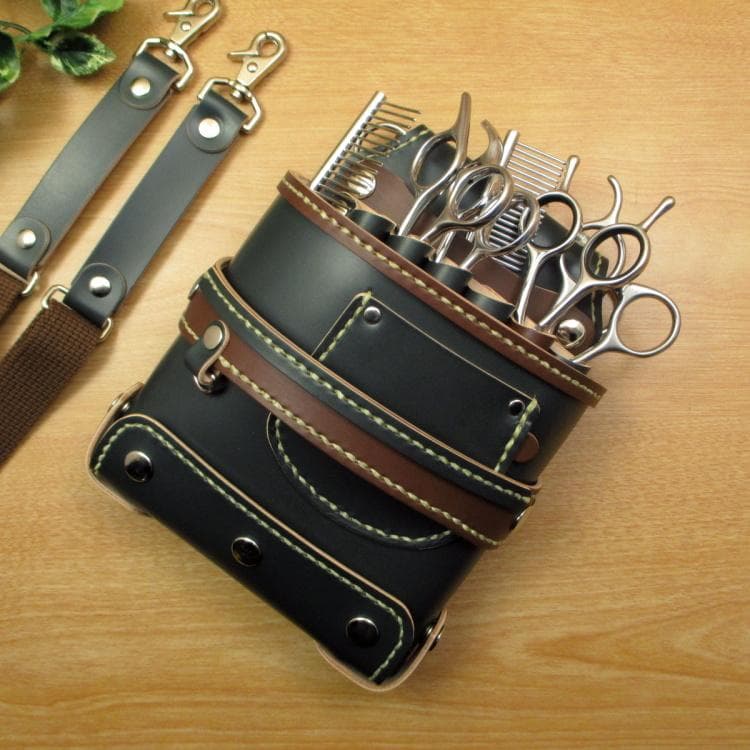 【トリマー向き】 ダークグリーン　６丁　 シザーケース　TSC-18/CGA