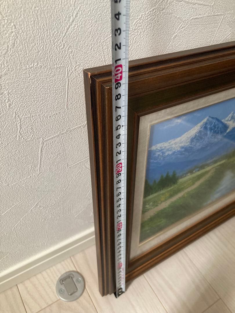 山田紀義画伯　北アルプス　白鳥　油絵　F4号