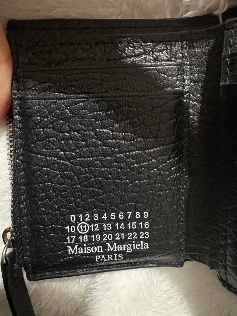 【Maison Margiela/メゾンマルジェラ】三つ折り財布　ブラック