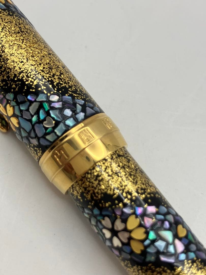 【レア品】セーラー万年筆 21K 内閣総理大臣特別慰労品 螺鈿蒔絵 桜流れ