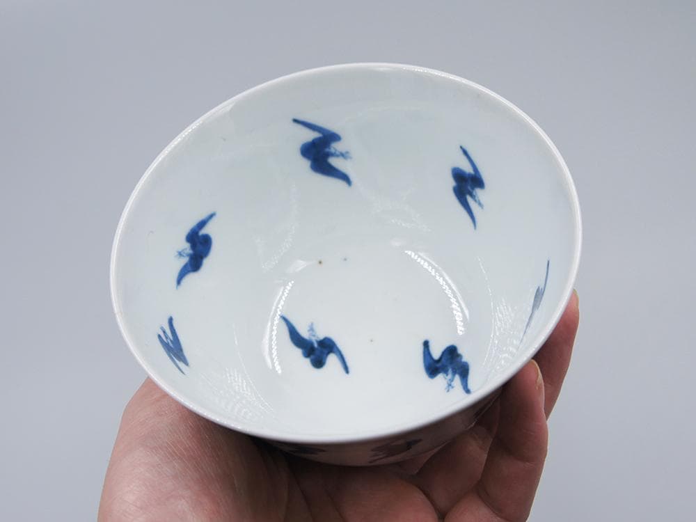 【瓷】　★ 瓷器 青花福寿三多紋碗 ★　清中期　柘榴 仏手 染付文様　明清磁器