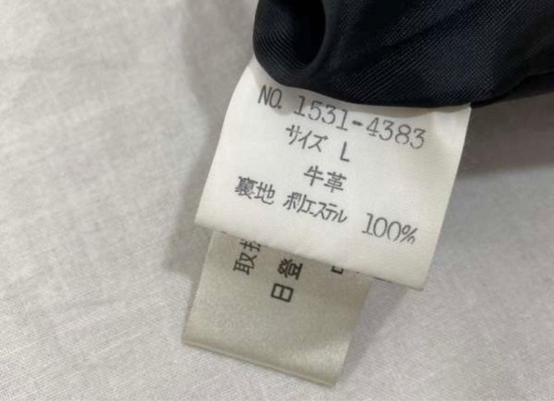 CHAPS ブラック シングルライダースジャケット