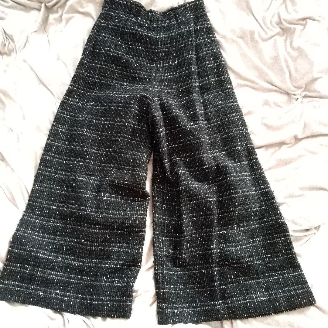 タグ付き新品☆M'S GRACY ツイードガウチョパンツ 38