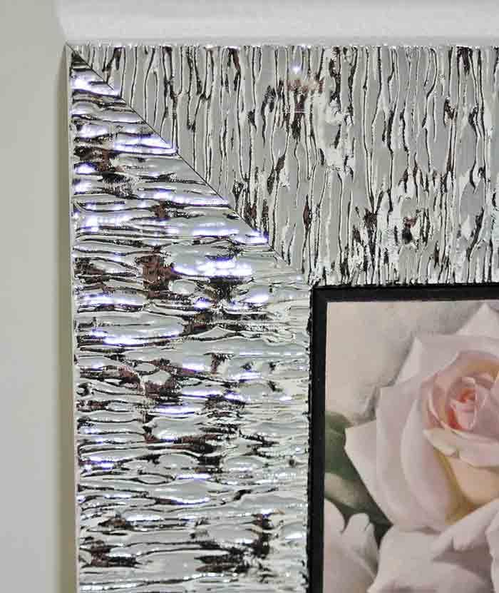 イタリア額絵 ローズ バラ シルバー アートフレーム 1414-3A163S