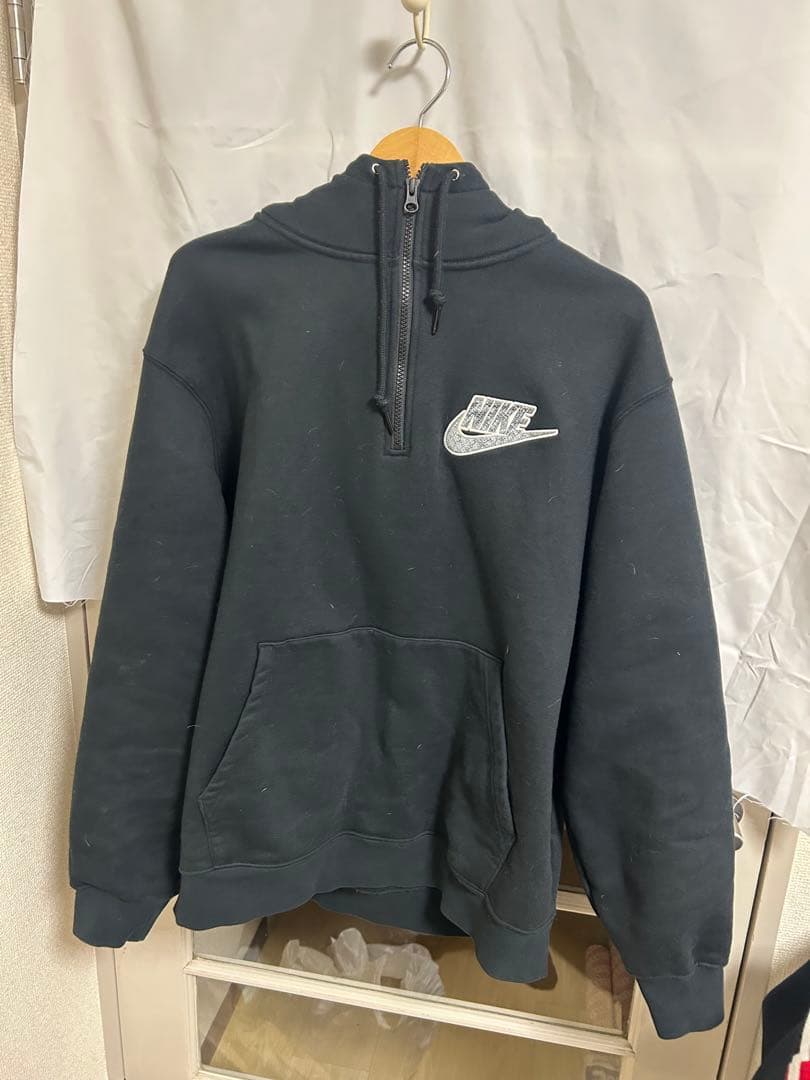 トップス Nike Supreme Half Zip Hooded Black