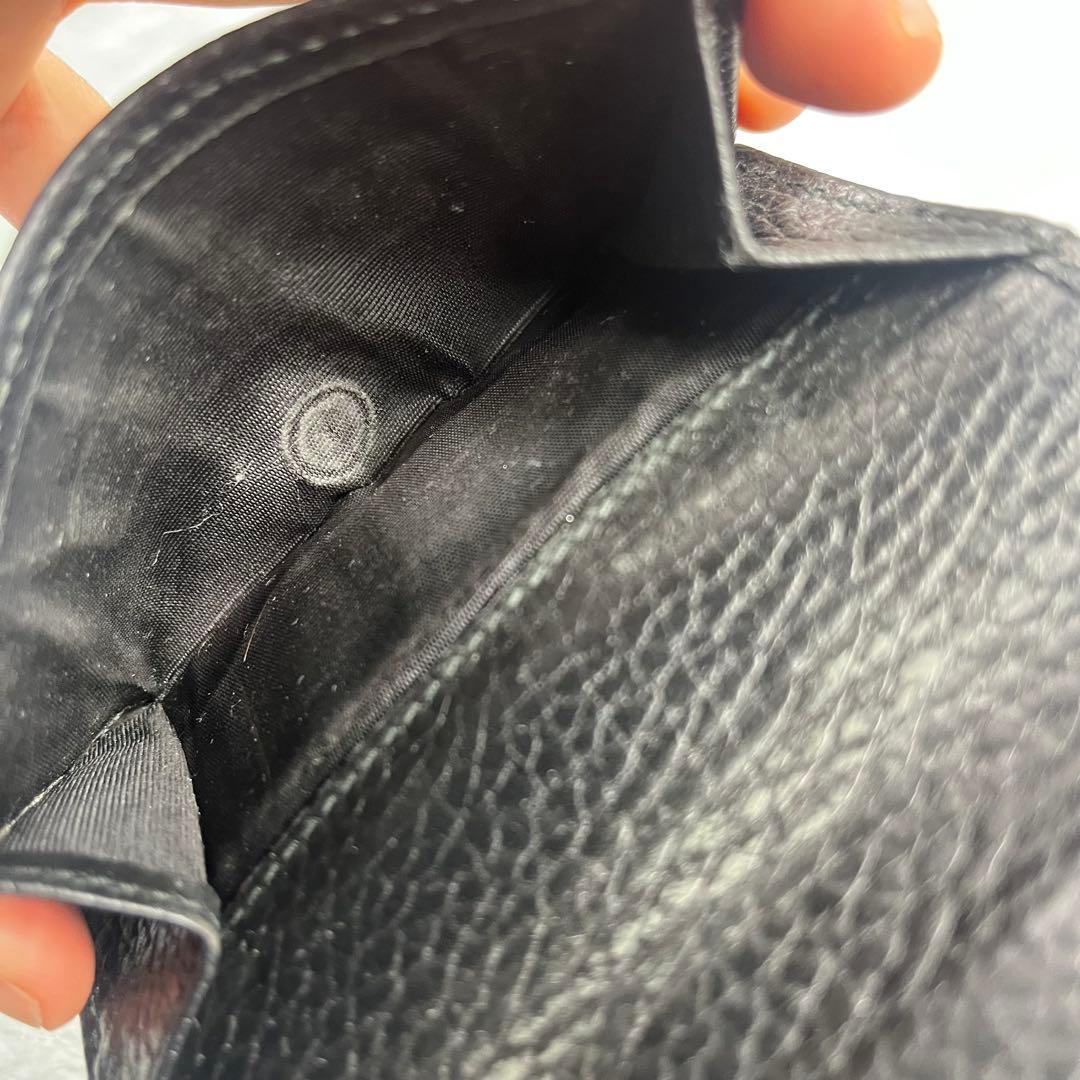 Gucci グッチ 3つ折り財布 GG マーモント レザー 黒 ブラック