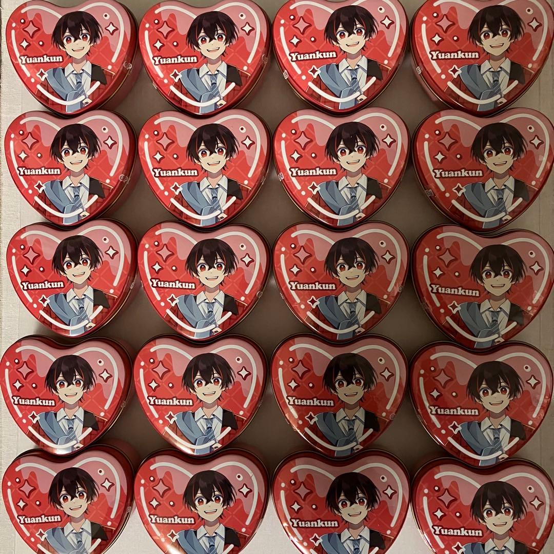 カラフルピーチ　ゆあんくん　ハートシールチョコ 20個