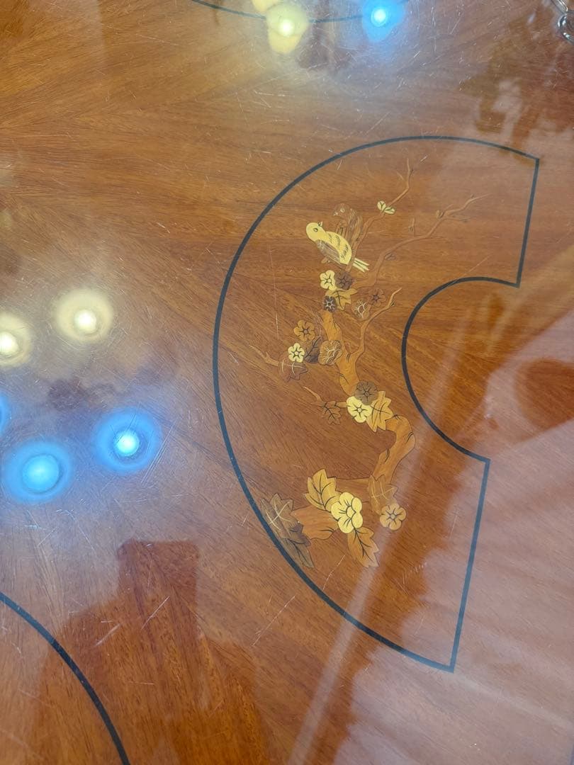 【最終お値下げ】アンティーク調 五角形ダイニングテーブル 木製 直接引き取り可