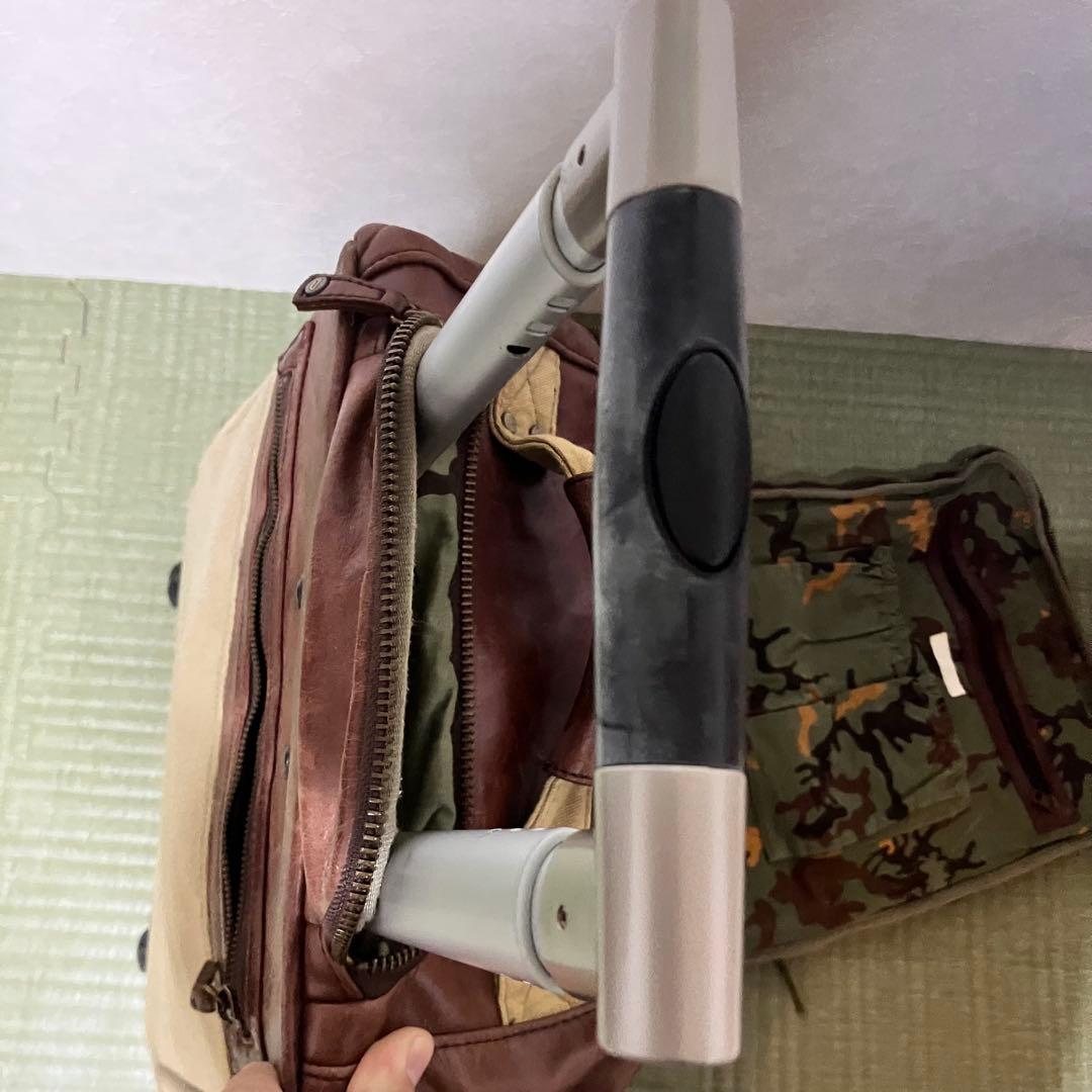 H*E様 【極希少】DIESEL キャリーバッグ レザー 迷彩 ミリタリー