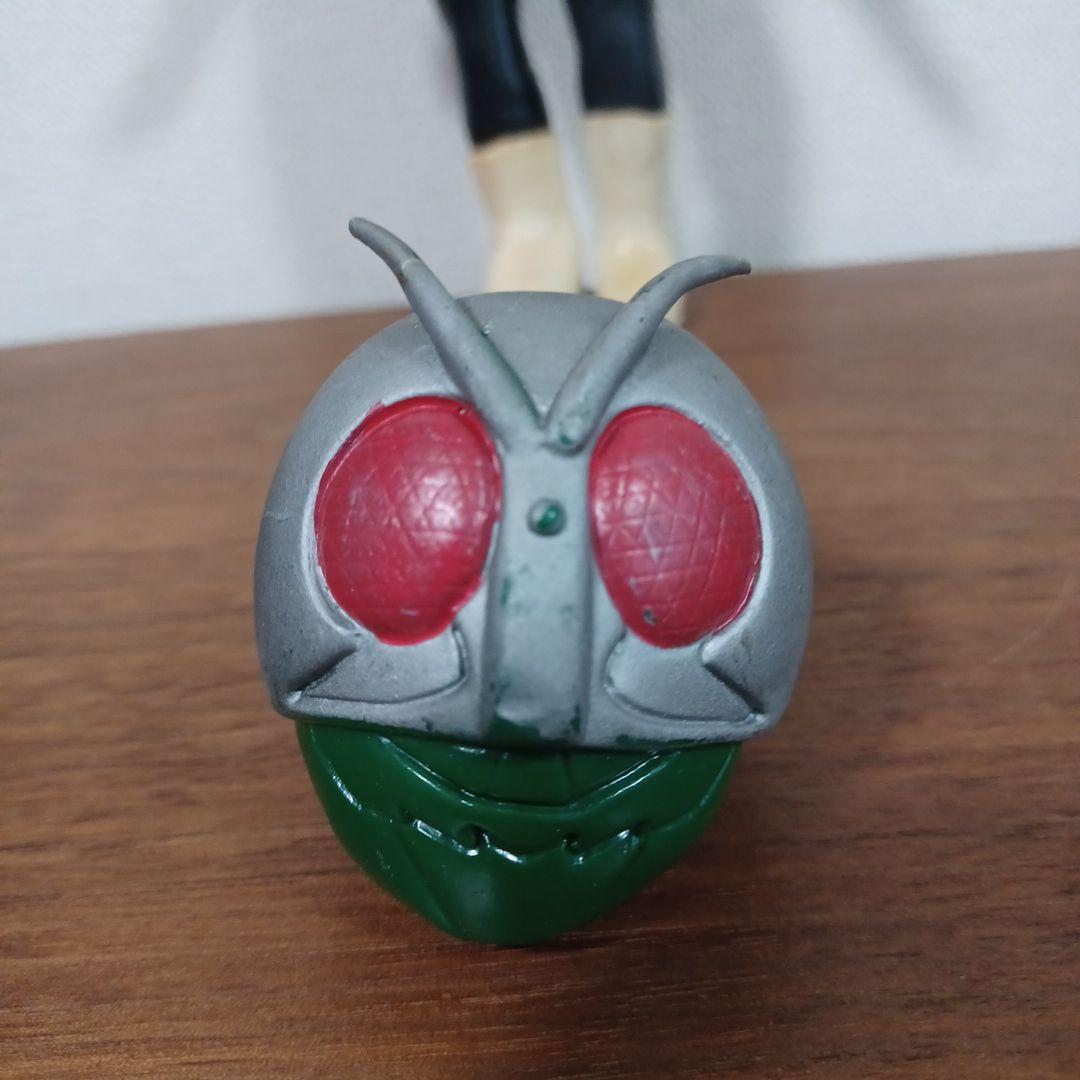 無版権　パチもの「仮面ライダー」風の面取れ希少ソフビフィギュア