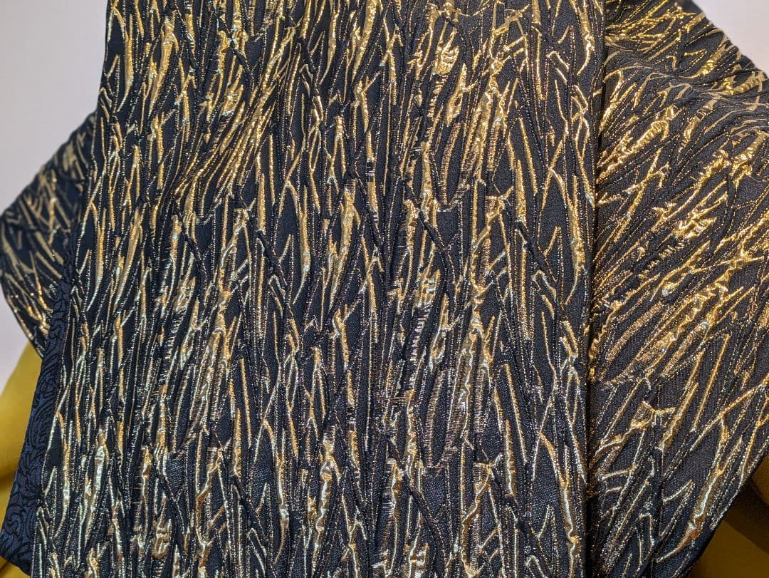 mn様 振袖フルセット 身丈165裄67 銀彩 からし色 黒 やまと誂え 成人式