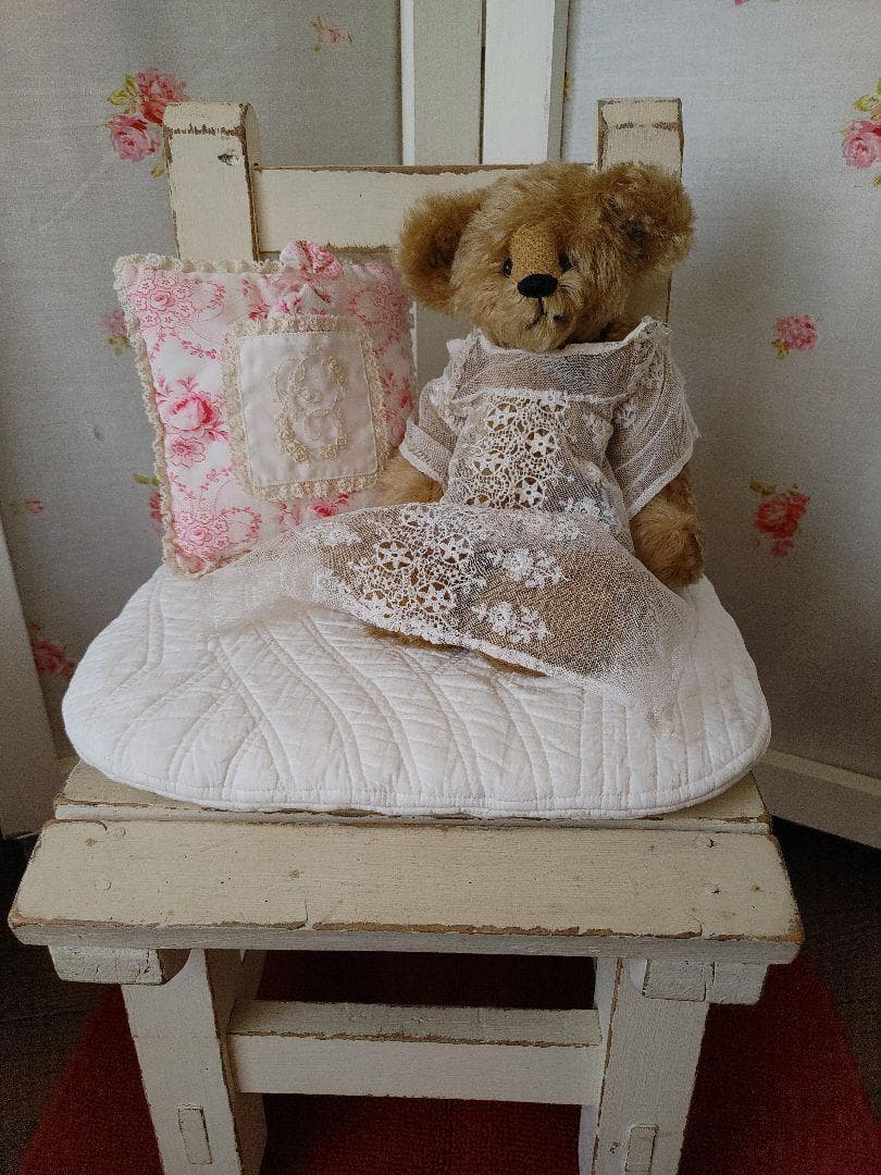 セミアンティーク　チャイルドチェアー＋手作り座布団セット