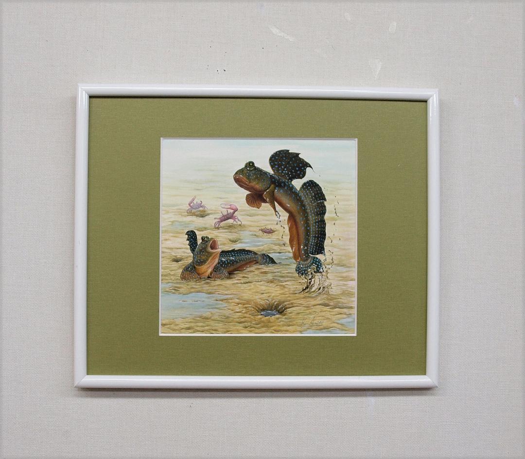 【絵画】ネイチャーアート　「ムツゴロウ」原画