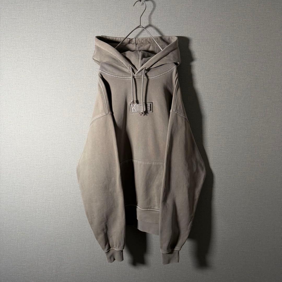 完売モデル★KITH キス パーカー フーディ ボックスロゴ オリーブ M〜L