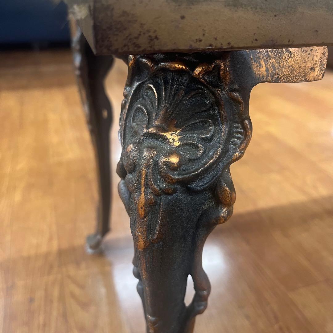 アンティーク イタリア オニキス コーヒーテーブル 大理石 天然石 タイルトップ