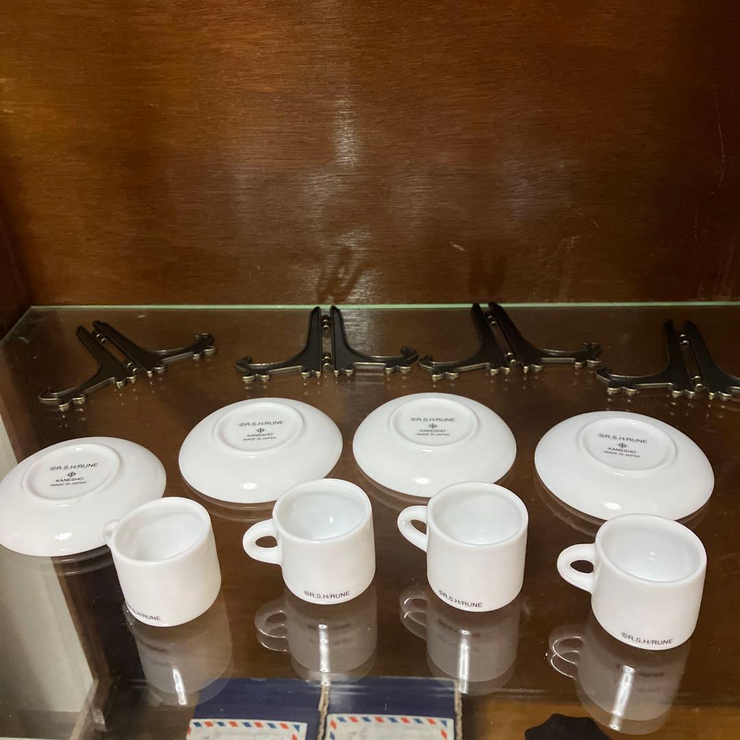 内藤ルネ　ミニチュア　カップ　ソーサー　陶器製　ディスプレイ　昭和　レトロ