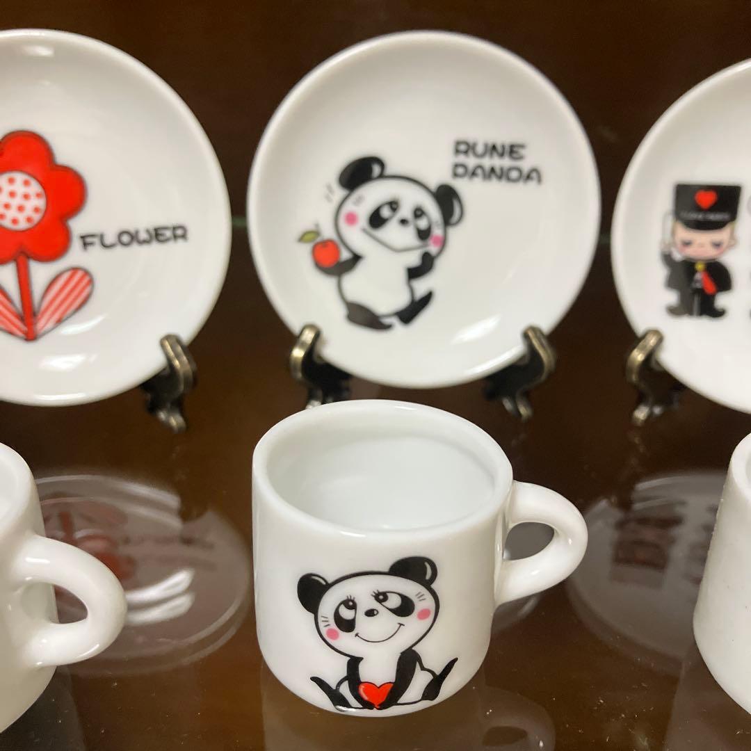 内藤ルネ　ミニチュア　カップ　ソーサー　陶器製　ディスプレイ　昭和　レトロ