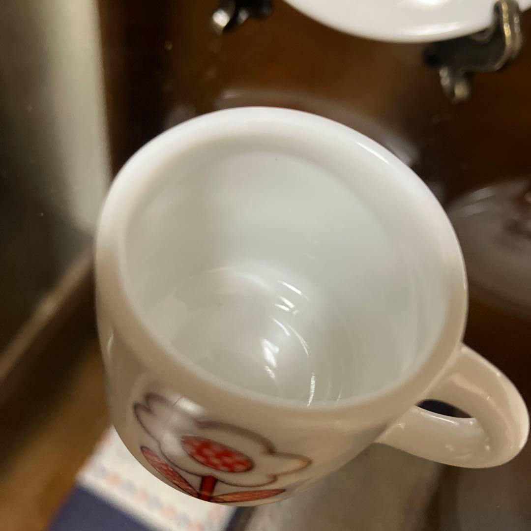 内藤ルネ　ミニチュア　カップ　ソーサー　陶器製　ディスプレイ　昭和　レトロ