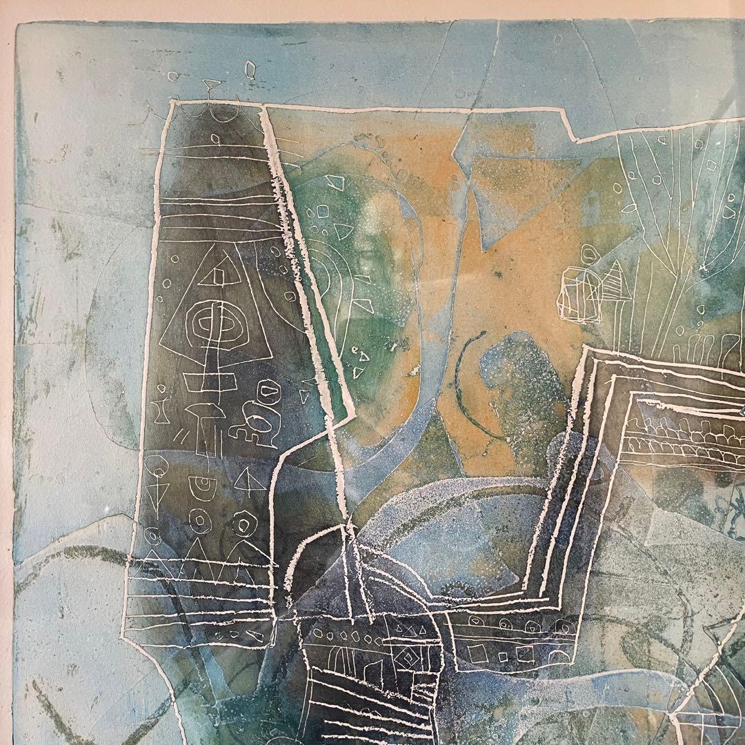 長谷川彰一「Bienvenue」銅版画　本人鉛筆サイン入　額付　25.11.29