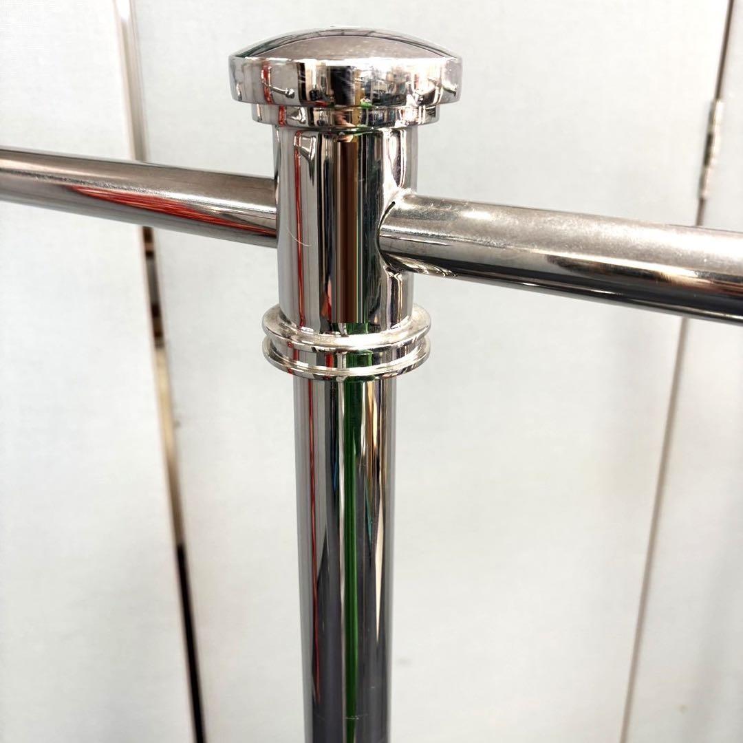 1台 店舗什器 ステンレス製 T字 ハンガーラック アンティーク ビンテージ品