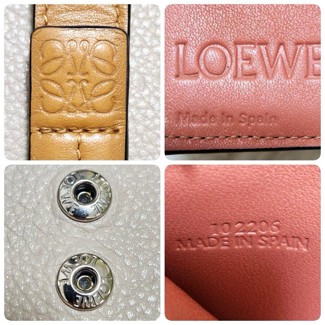 ✨極美品　正規品✨ロエベ　二つ折り　コンパクトジップウォレット　アナグラム　ロゴ