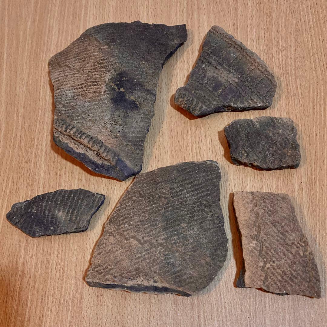 縄文土器の陶片 6点セット　4000〜5500年前