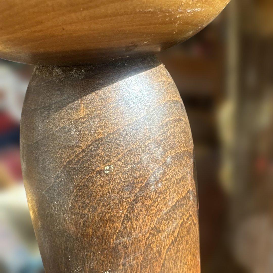 木製こけし 花模様 微笑み　渡辺正雄　彩秋