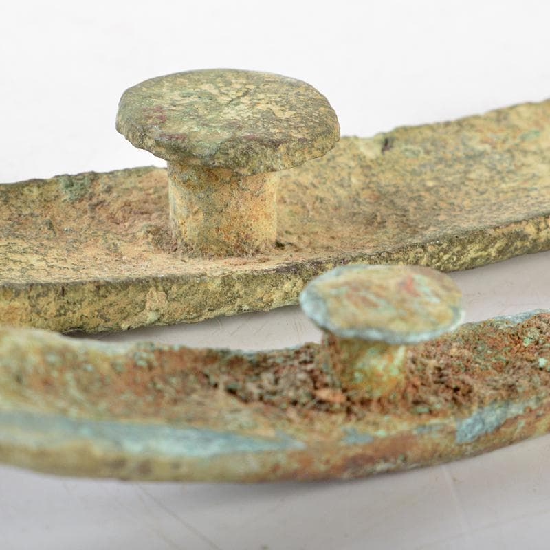 中国　古銅青銅　帯鈎　筆架　2点まとめて　V　R6064