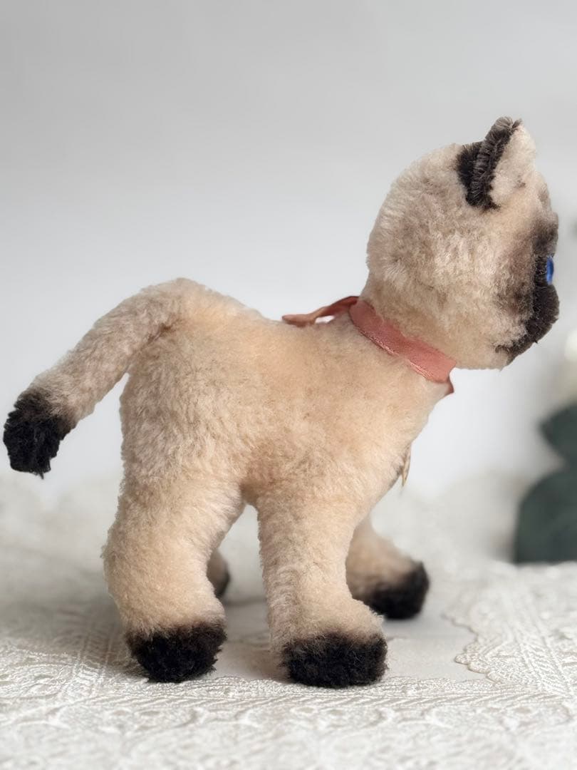 シュタイフ★Cat Aram★1971年製 ネコのアラム/ドラロン製のシャム猫