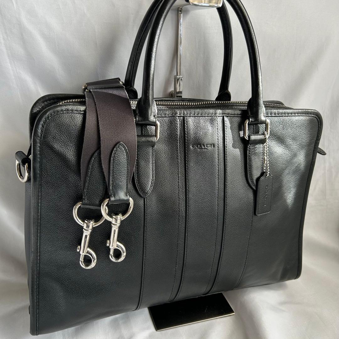 【美品】COACH コーチ ボンドビジネスバッグ 2way 黒 F72309
