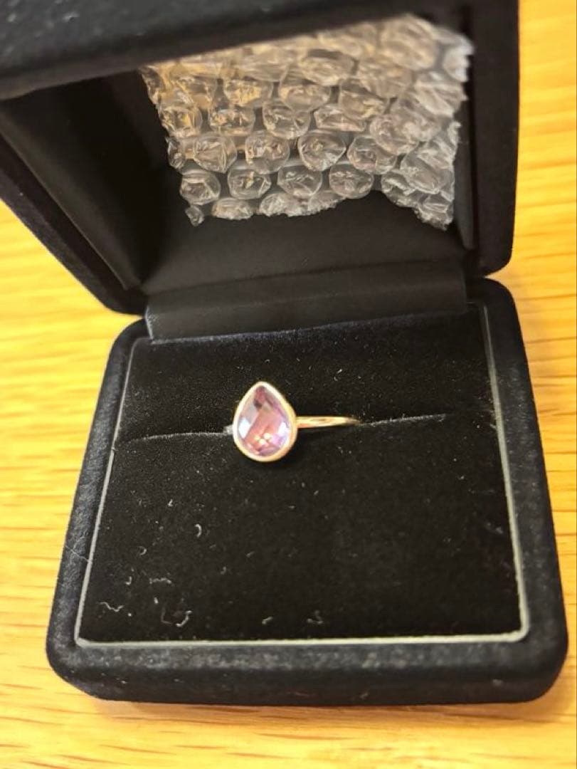 【菜の花】TAKANOリング　K18ピンクゴールド　アメジスト　12.5号