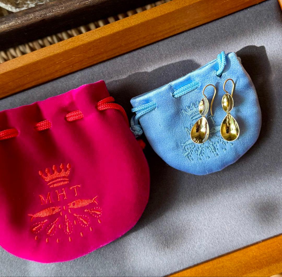 マリーエレーヌドゥタイヤック◆K22*スモールミラードロップピアス*