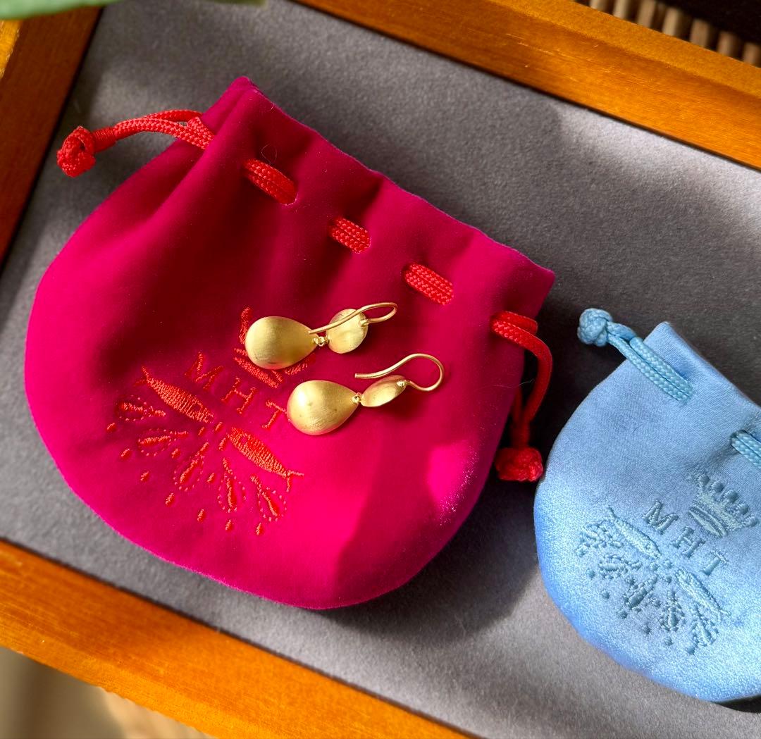 マリーエレーヌドゥタイヤック◆K22*スモールミラードロップピアス*