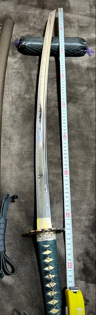 居合練習用 模造刀 居合刀 模擬刀 本鮫柄 日輪刀風菊鍔 互の目仕立て刃文