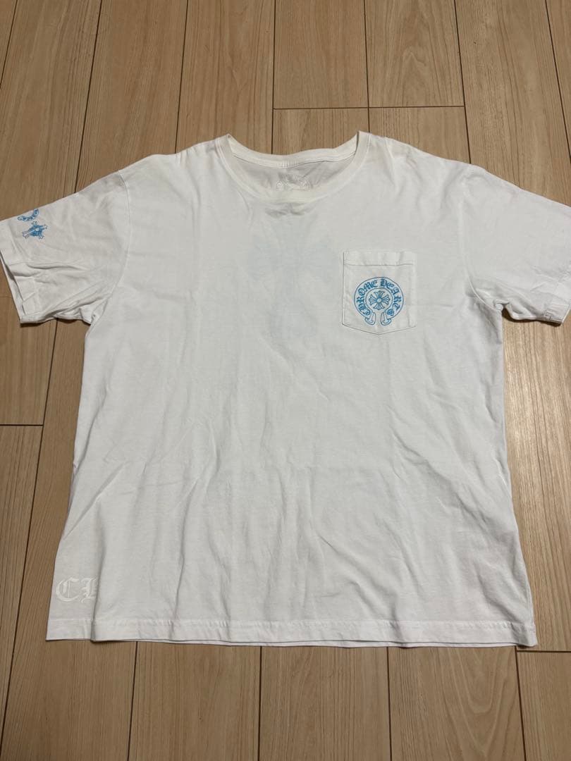 クロムハーツ ブルー セメタリークロス ポケットtシャツ XL