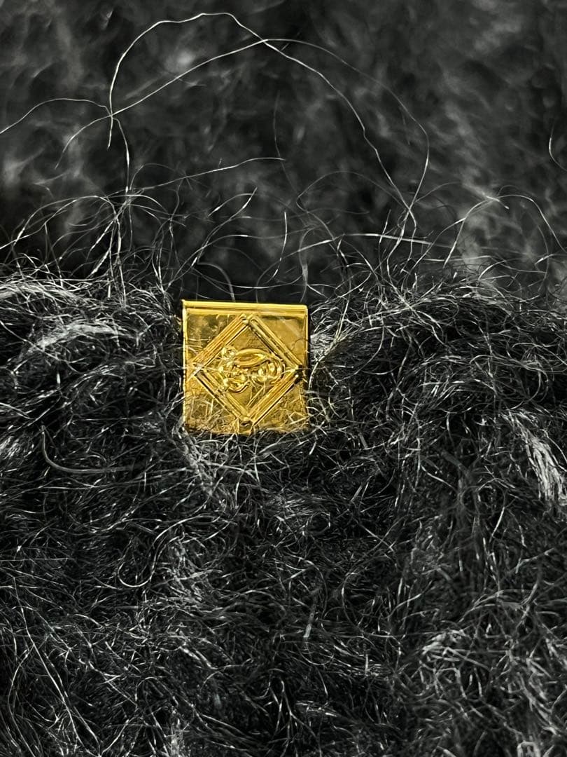 CA4LAカシラ フォックスファー ポンポン ニット帽 モヘア シルク混 日本製