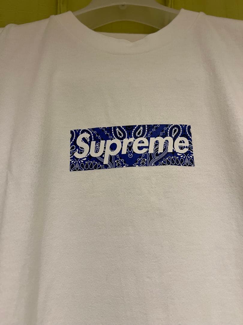 Supreme bandana box logo Tシャツ ホワイト　19aw