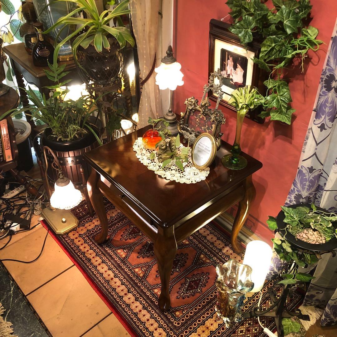 Sale 猫脚　クラシック　コンパクト　アンティーク　テーブル　引き出し付き