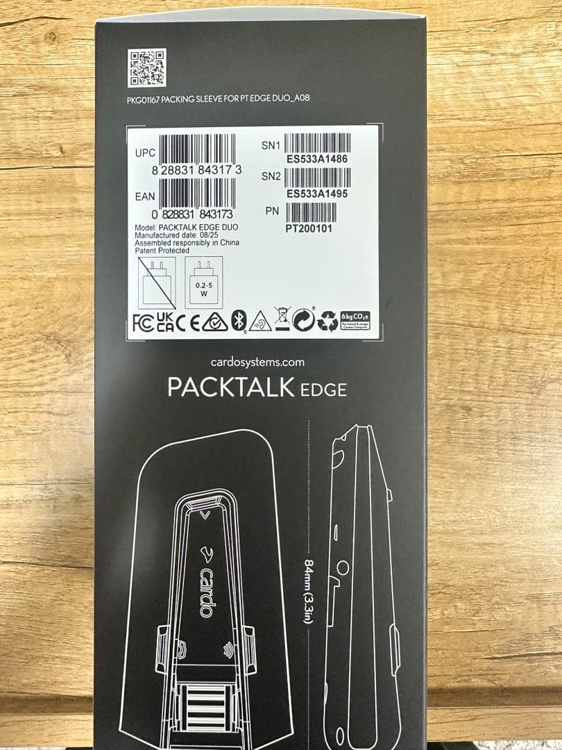 新品未使用　CARDO PACKTALK EDGE インカム 箱付き　即日発送