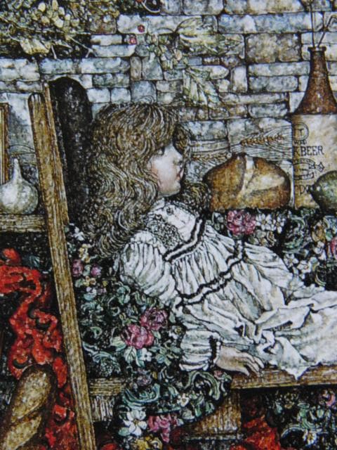 石阪春生、パンと木の椅子＜女のいる風景＞、希少な画集より