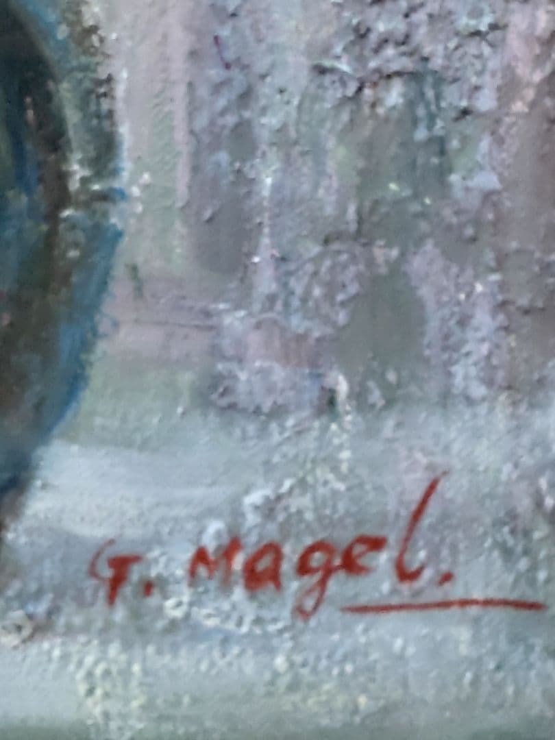 油絵　薔薇　肉筆　額装　油彩画