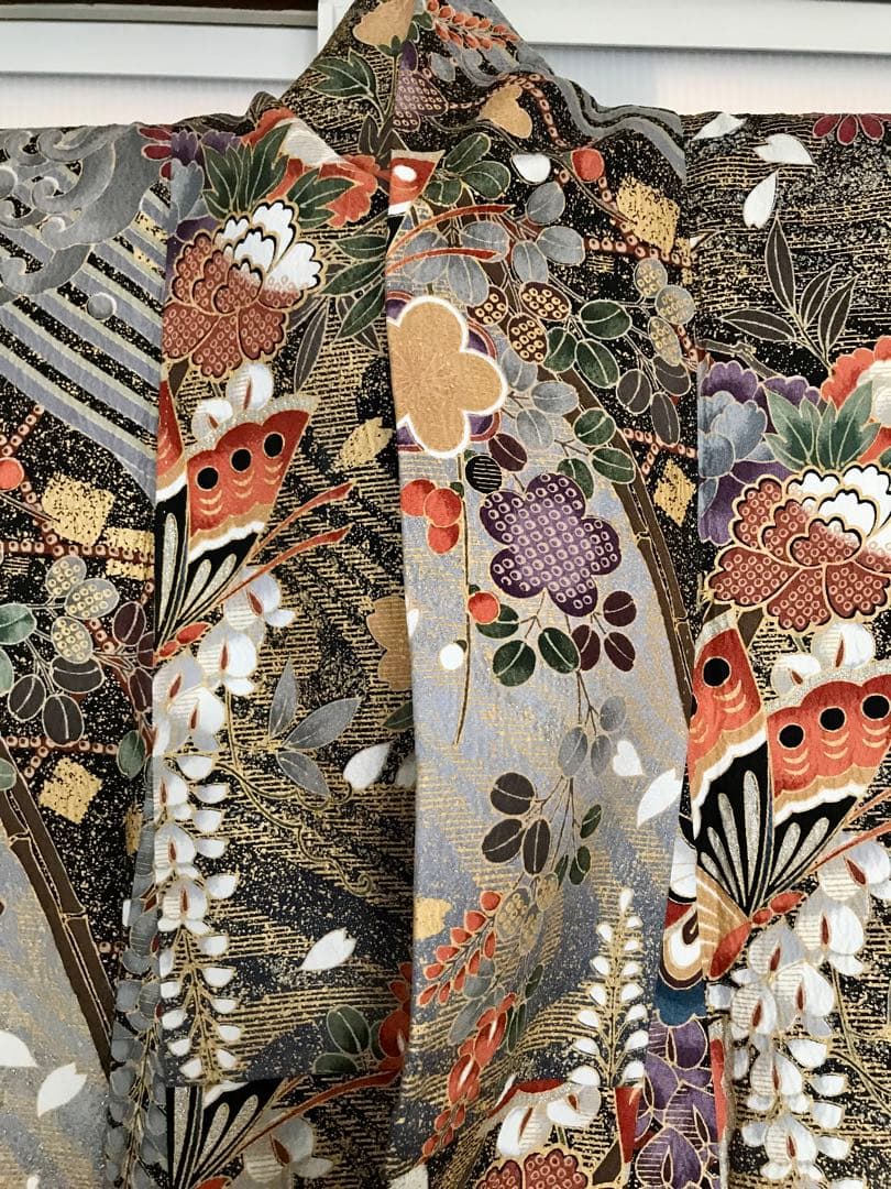 振袖　超美品　正絹　パールトーン加工