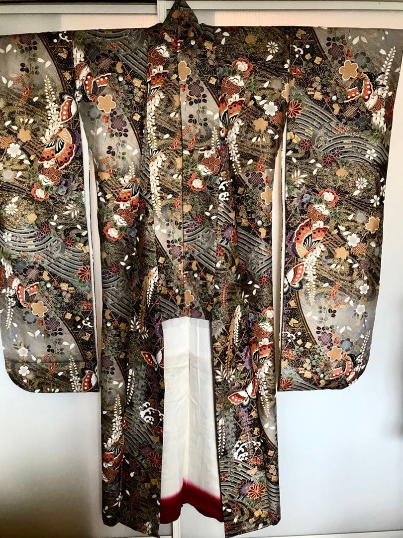 振袖　超美品　正絹　パールトーン加工