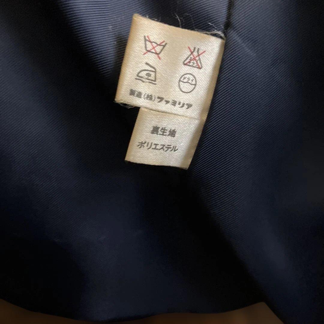 ファミリア　ウールコート　130 お受験　ヴィンテージ　毛　紺　フォーマル